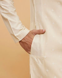 Twamev Men Regal Beige Kurta Pajama