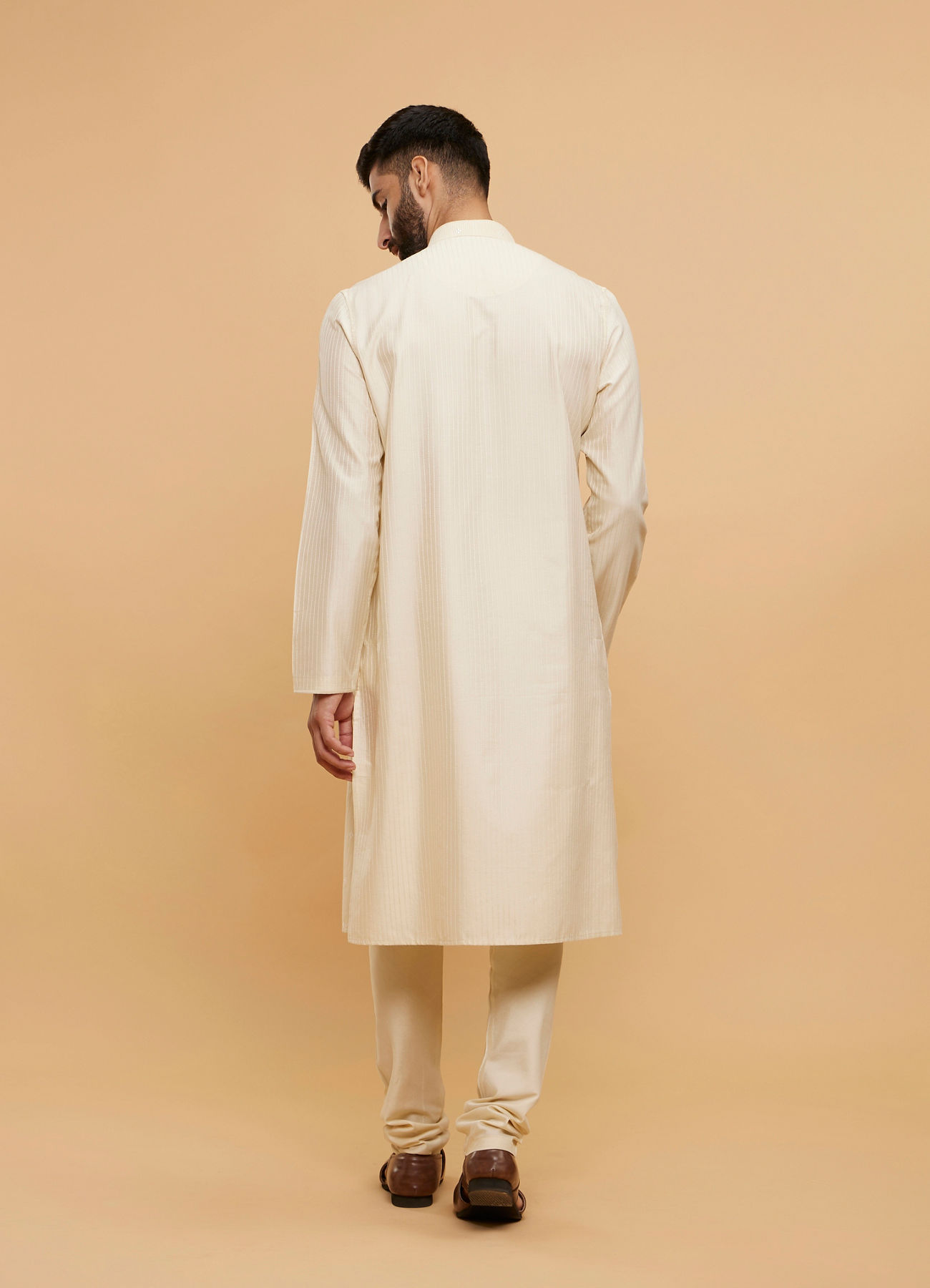 Twamev Men Regal Beige Kurta Pajama