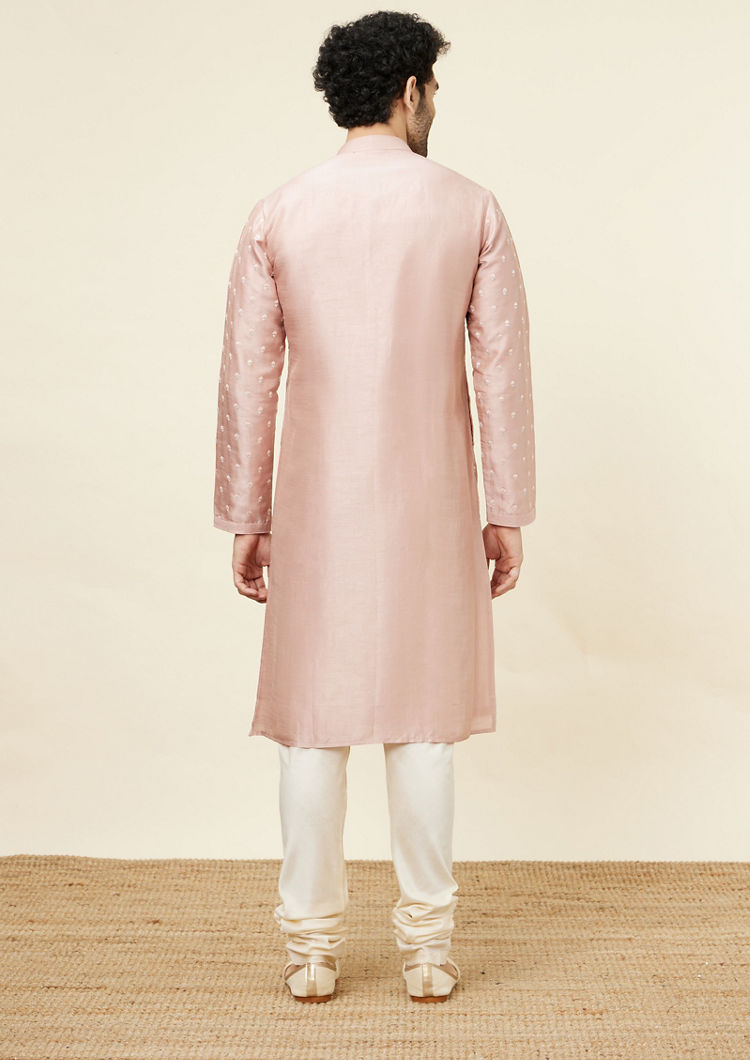Twamev Men Melon Pink Daydream Kurta Set