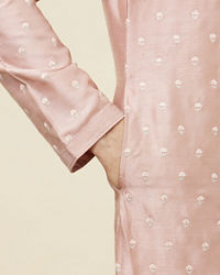 Twamev Men Melon Pink Daydream Kurta Set