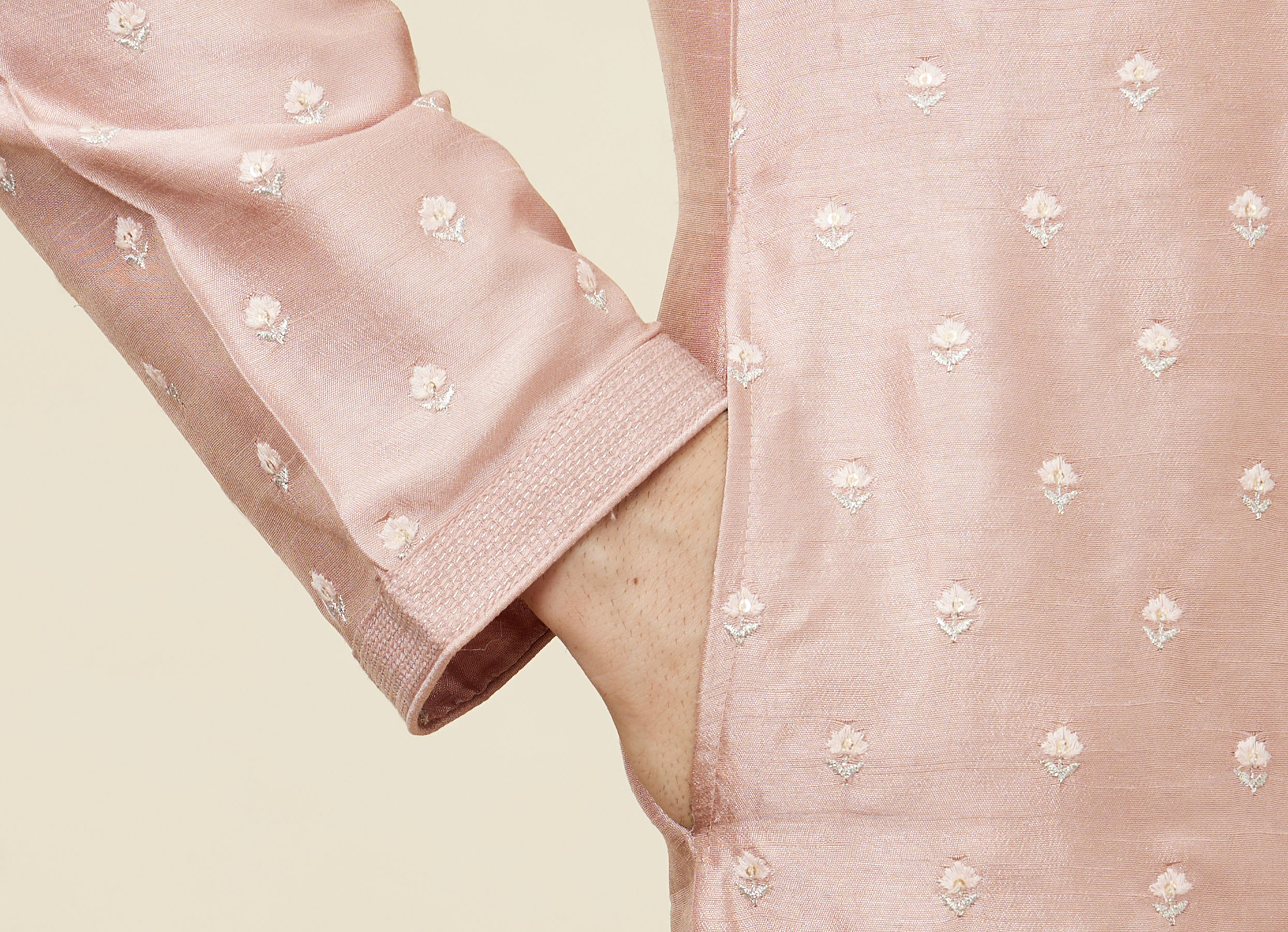 Twamev Men Melon Pink Daydream Kurta Set