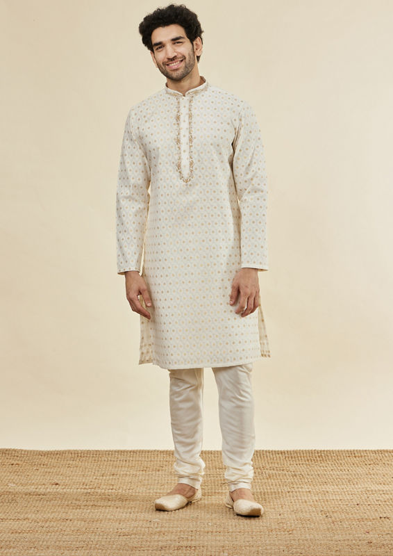 Twamev Men Chic With Cream Kurta Set