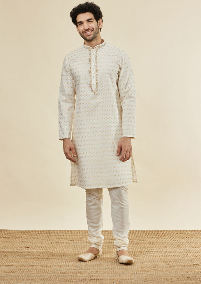 Twamev Men Chic With Cream Kurta Set