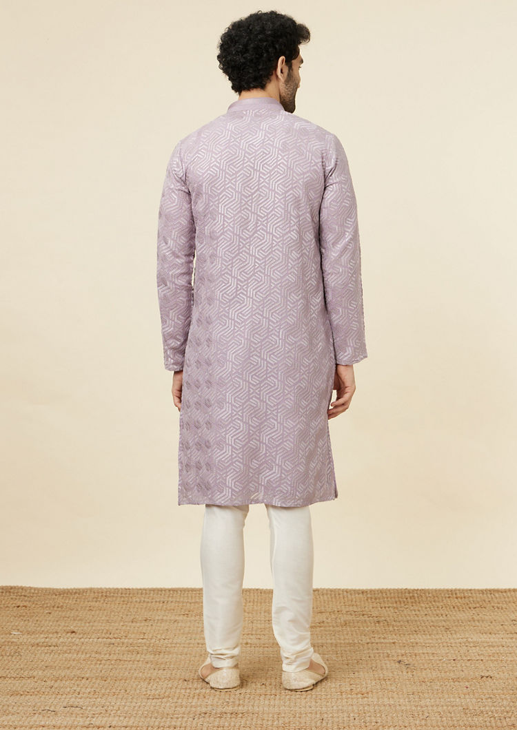 Twamev Men Lavender Radiance Kurta Set