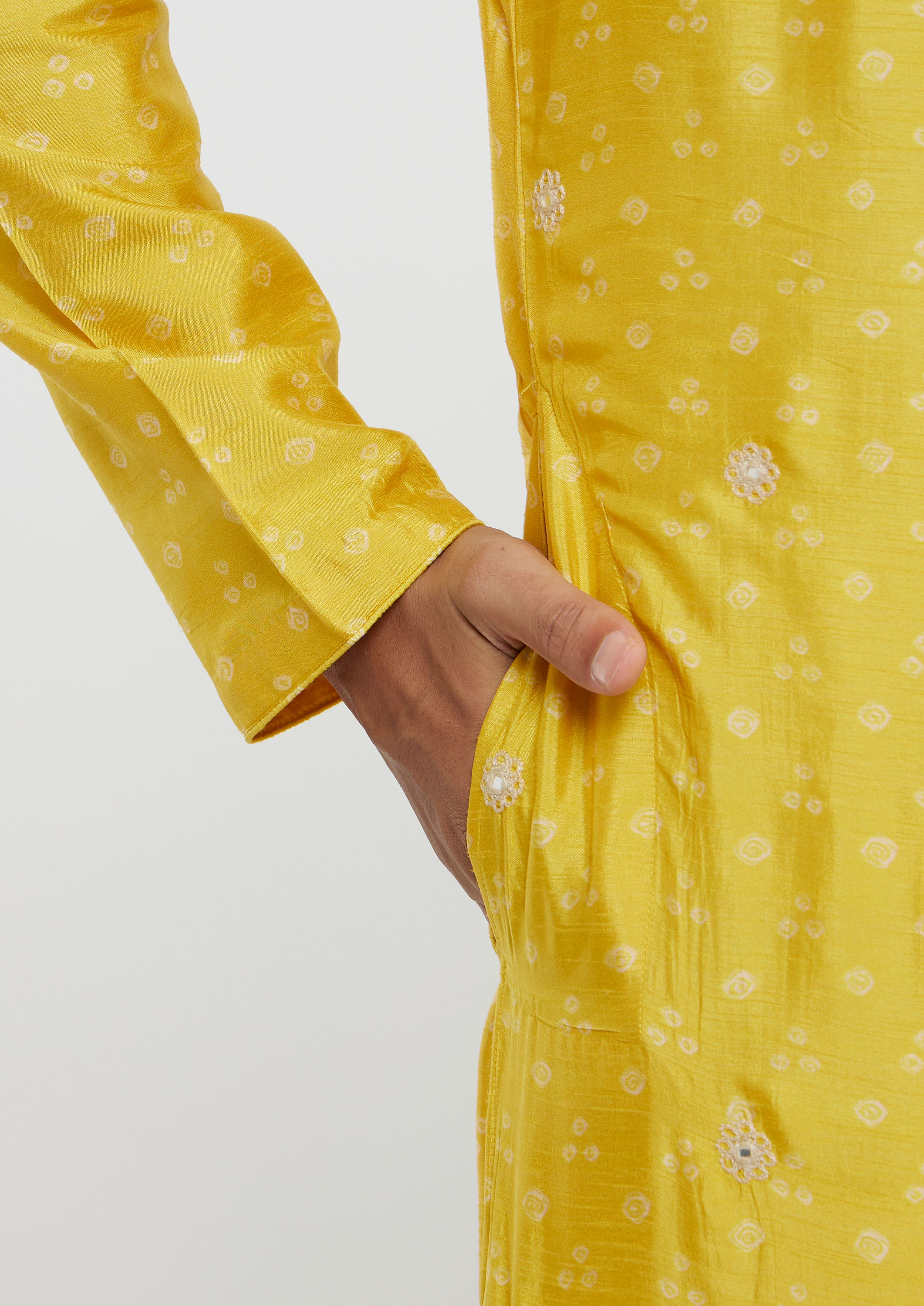 Twamev Men Radiant Mustard Kurta Pajama Set