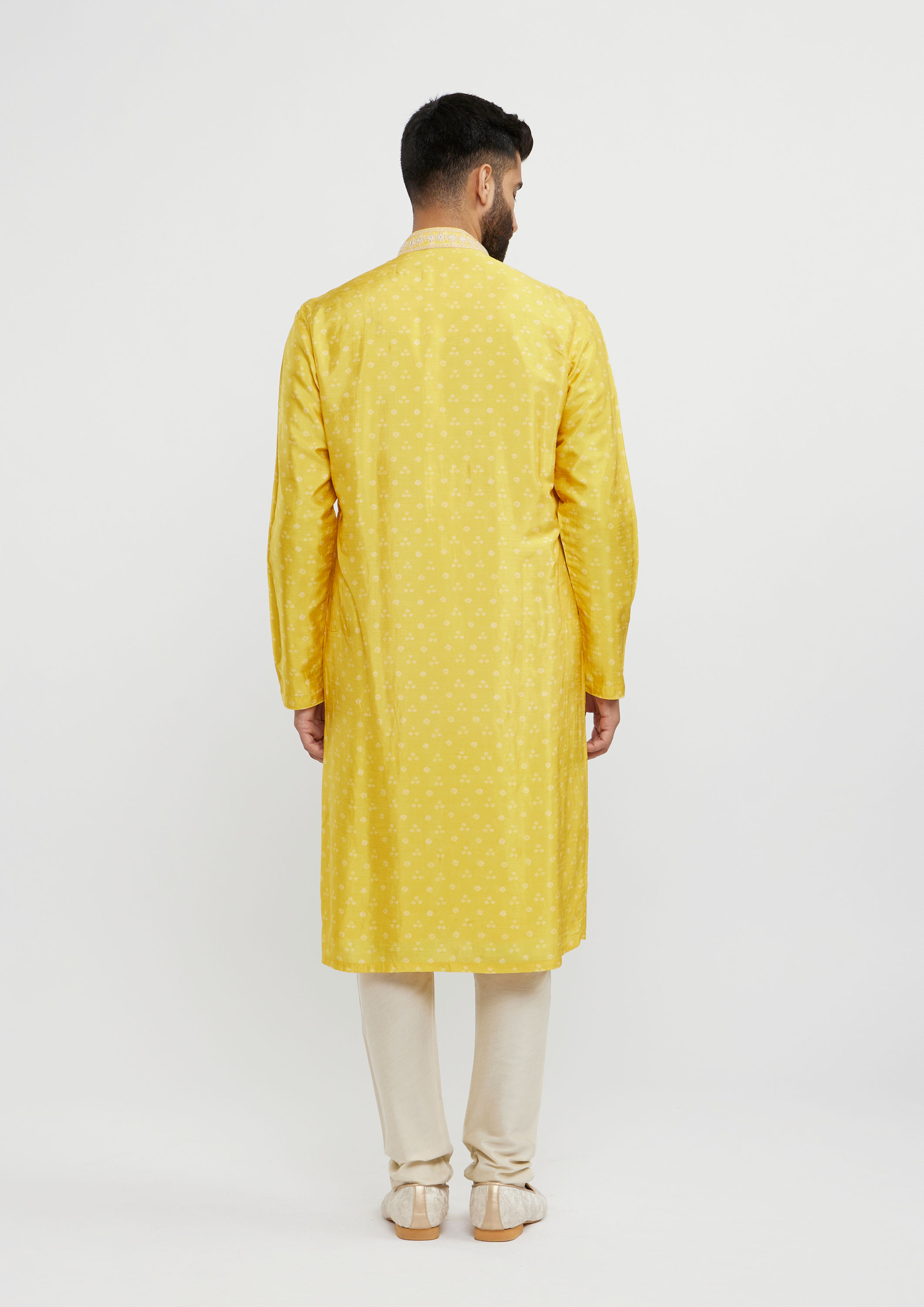 Twamev Men Radiant Mustard Kurta Pajama Set