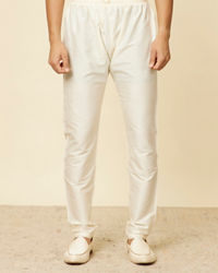 Twamev Men Pista Green Self Patterned Kurta set