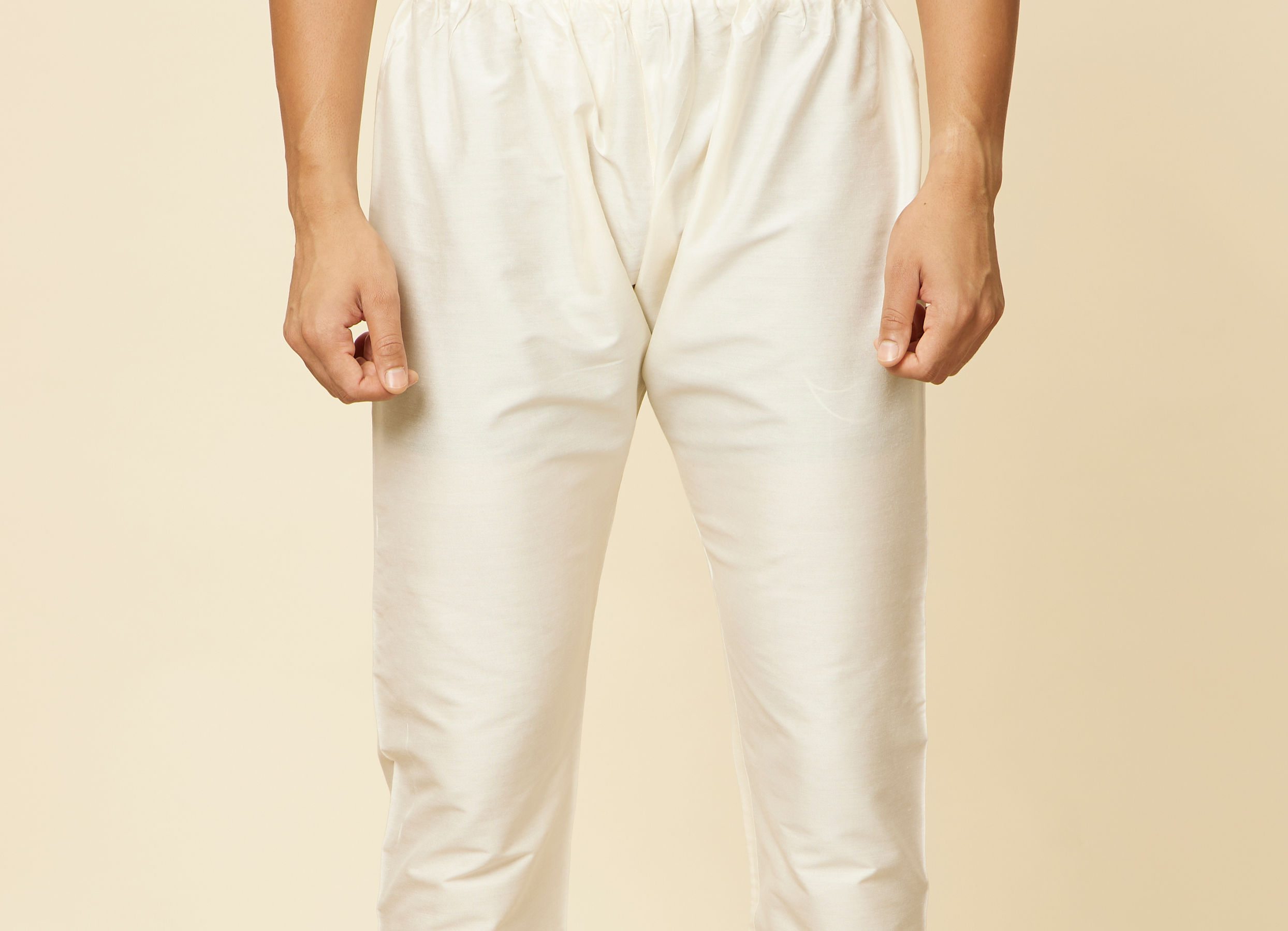 Twamev Men Pista Green Self Patterned Kurta set