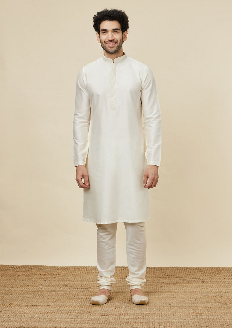 Twamev Men Charismatic Cream Kurta Set