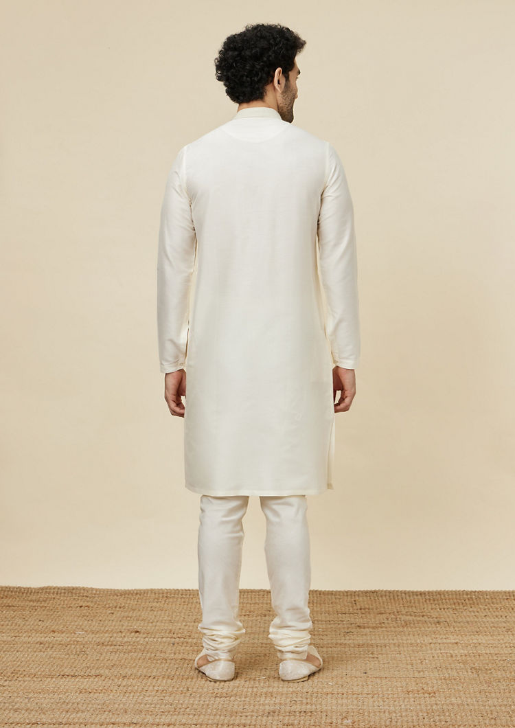 Twamev Men Charismatic Cream Kurta Set