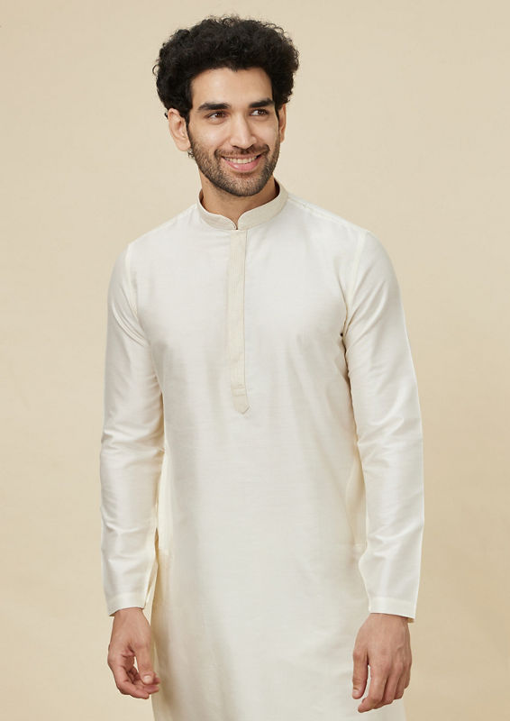 Twamev Men Charismatic Cream Kurta Set