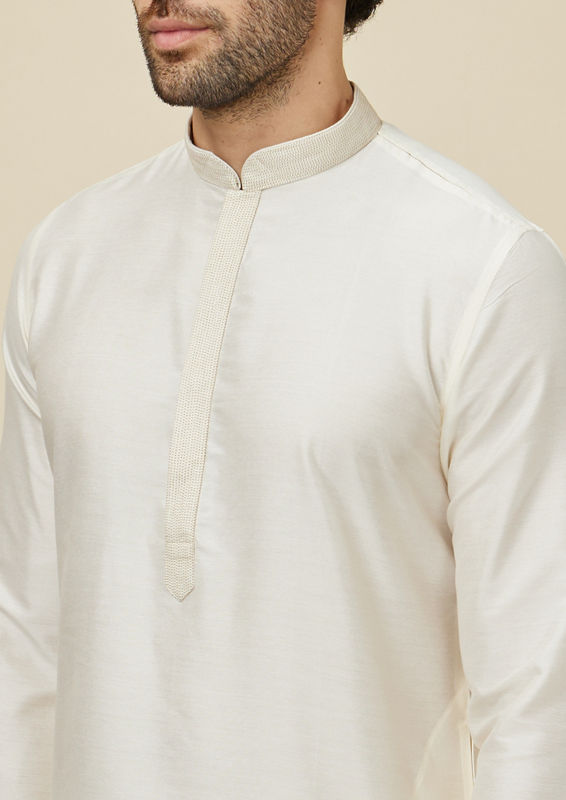 Twamev Men Charismatic Cream Kurta Set