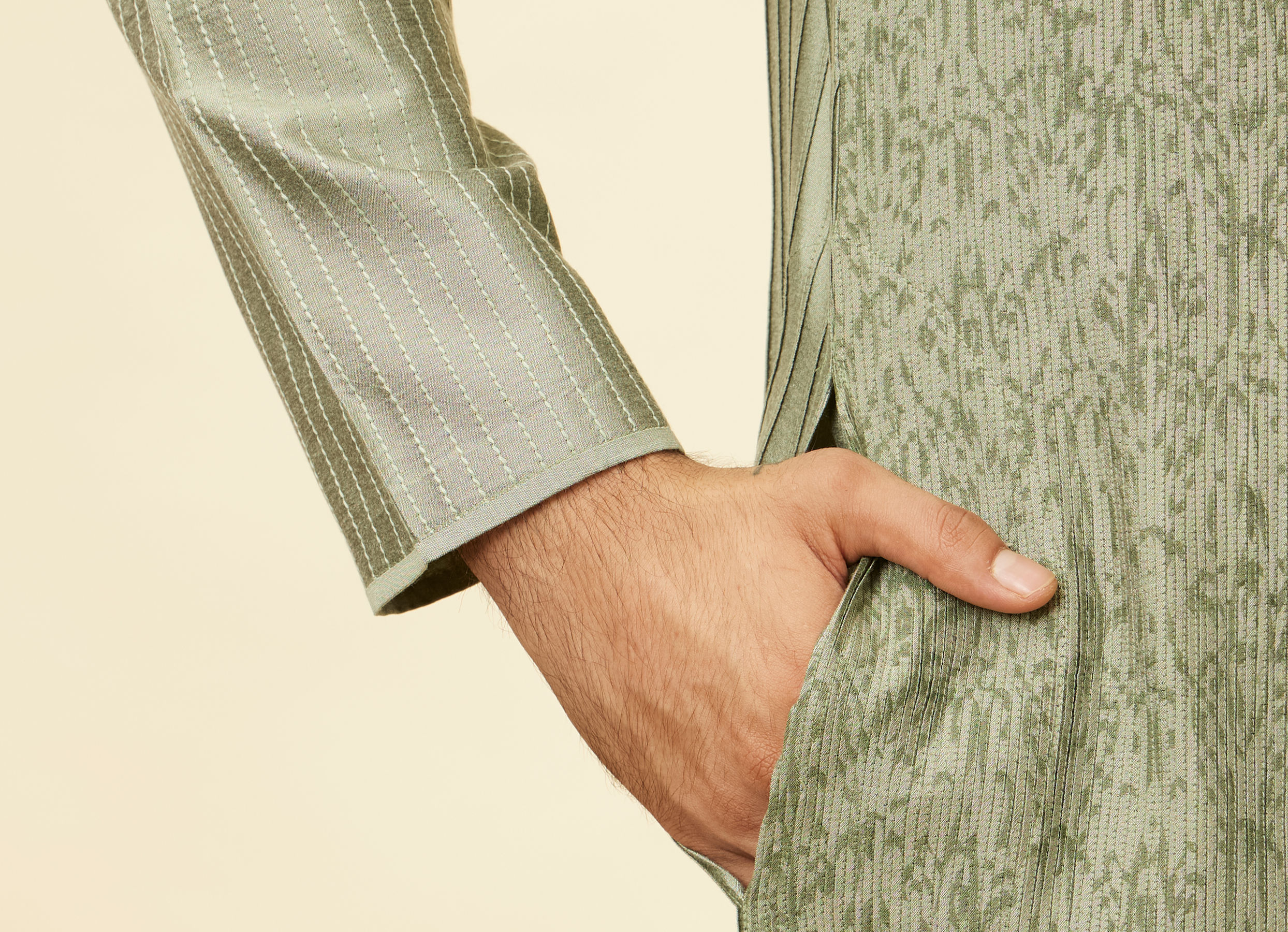 Twamev Men Emerald Elegance Kurta Pajama