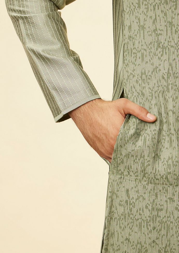 Twamev Men Emerald Elegance Kurta Pajama