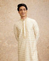Embroidered Cream Opulence Kurta Pajama