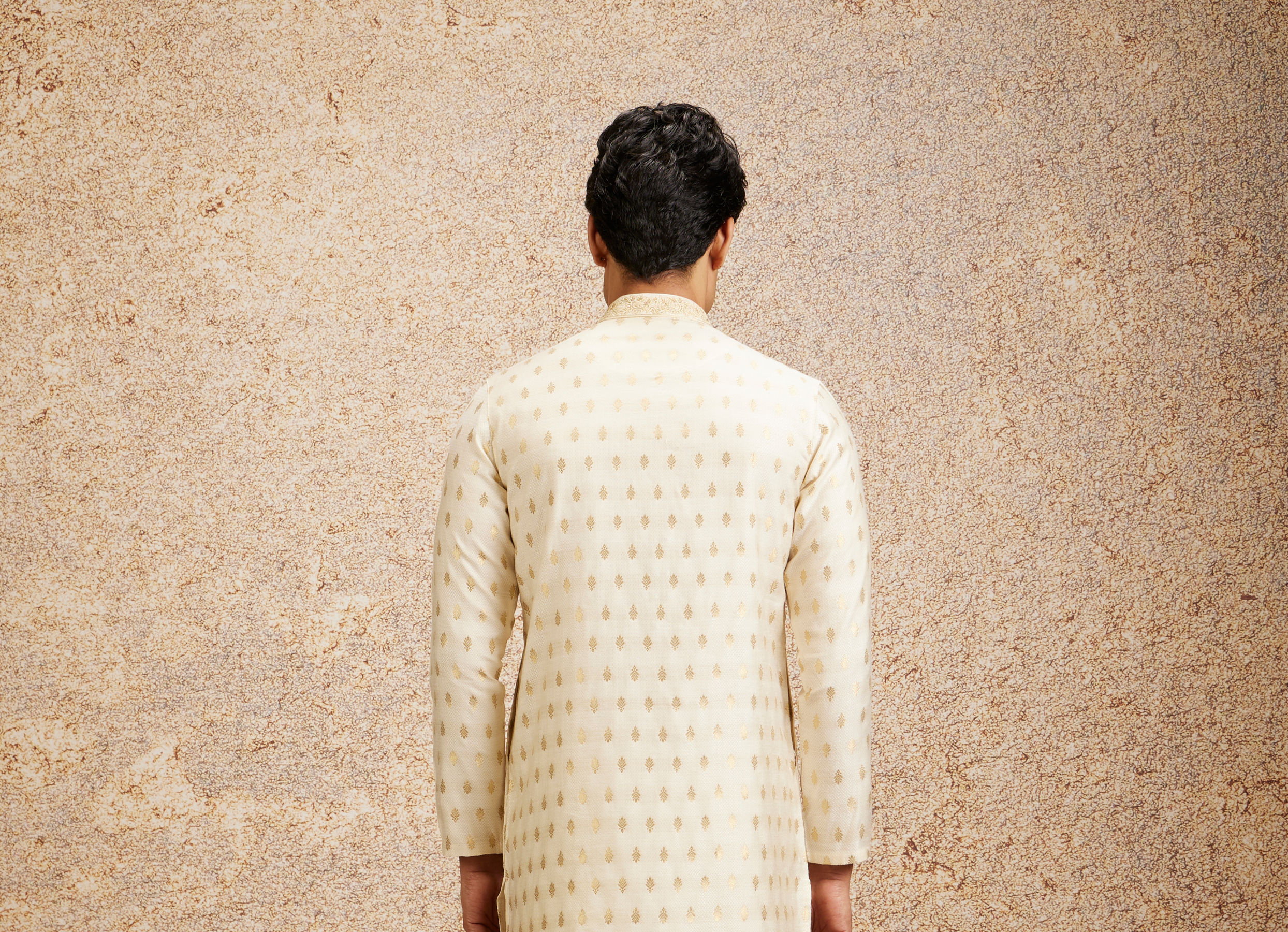 Twamev Men Embroidered Cream Opulence Kurta Pajama