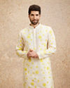 Cream Yellow Flower Printed Kurta Set