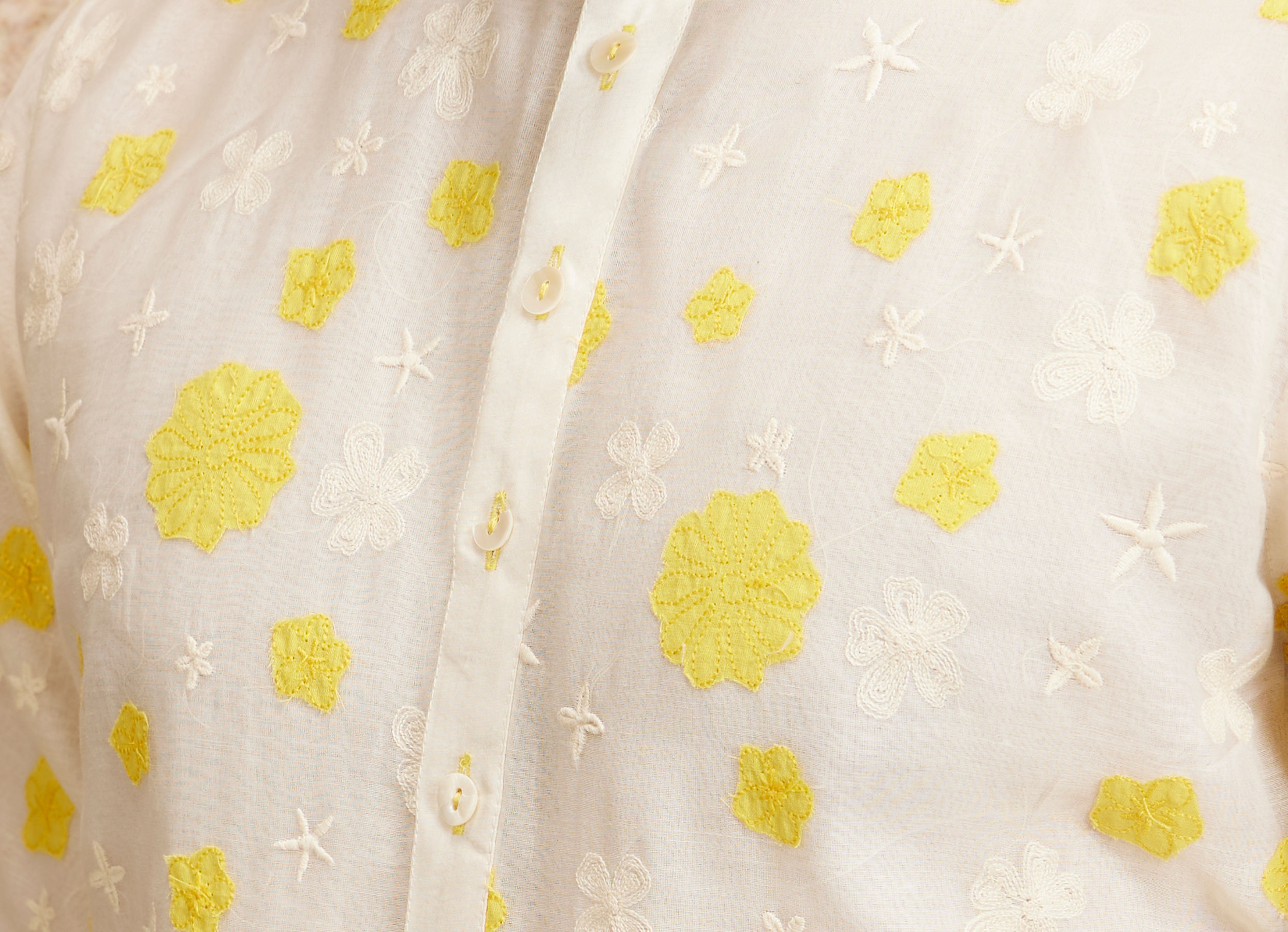 Twamev Men Cream Yellow Flower Printed Kurta Set