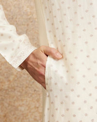 Twamev Men Gleaming Warm White Kurta Pajama