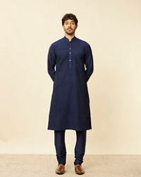 Twamev Men Dark Blue Stylish Kurta Pajama