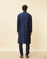 Twamev Men Dark Blue Stylish Kurta Pajama