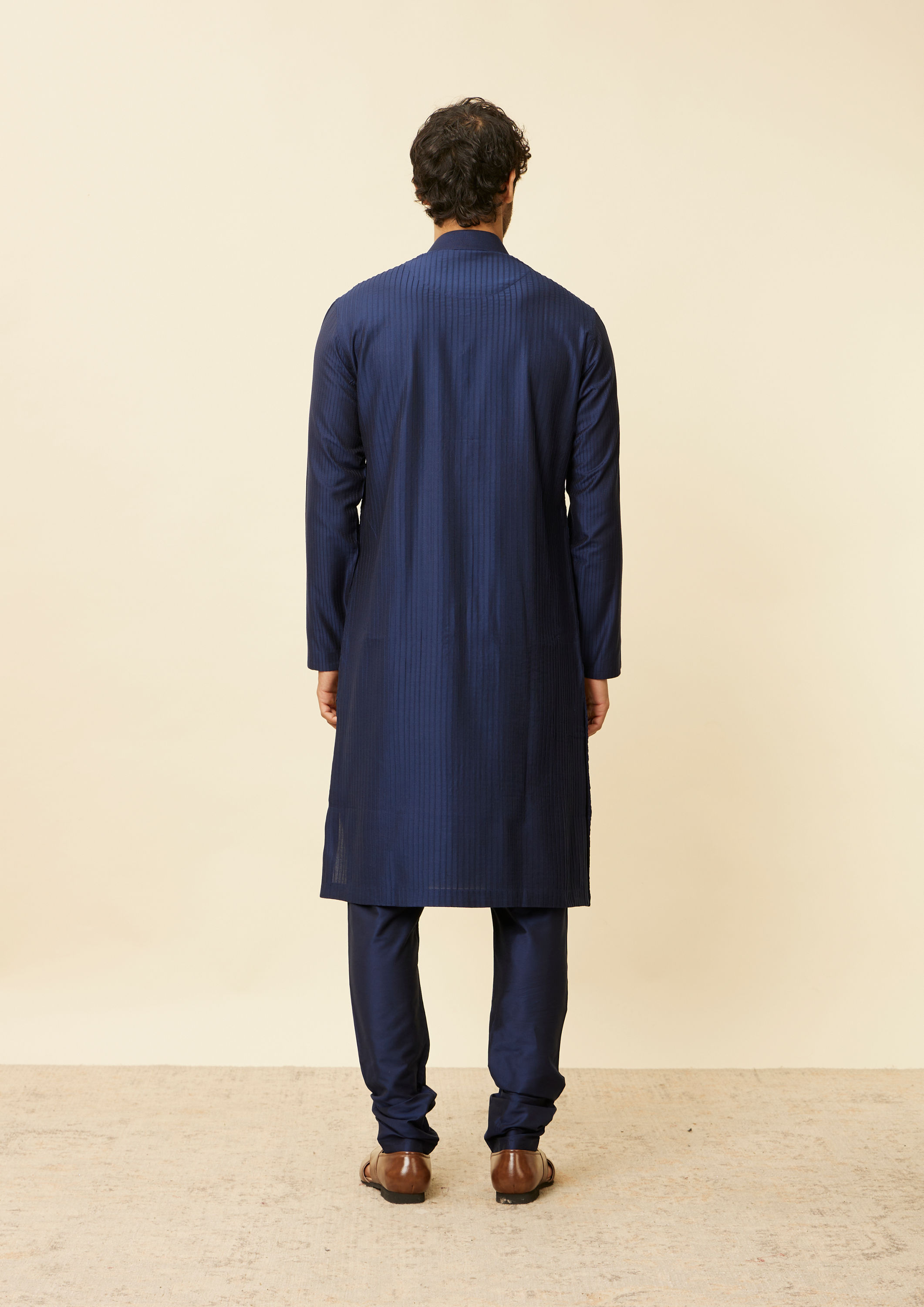 Twamev Men Dark Blue Stylish Kurta Pajama