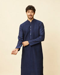 Twamev Men Dark Blue Stylish Kurta Pajama