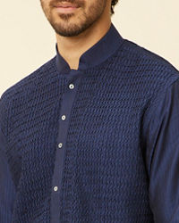 Twamev Men Dark Blue Stylish Kurta Pajama