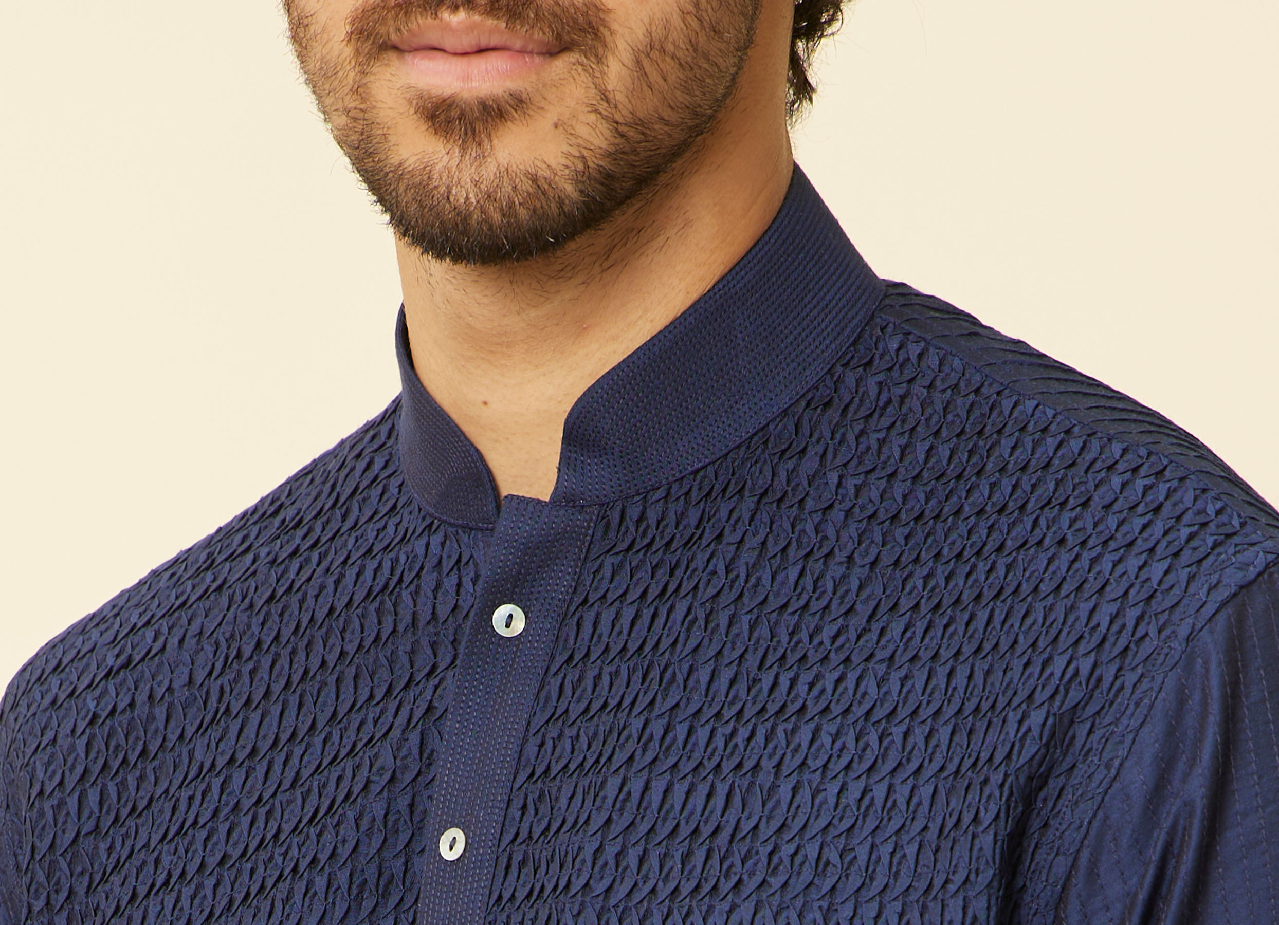 Twamev Men Dark Blue Stylish Kurta Pajama