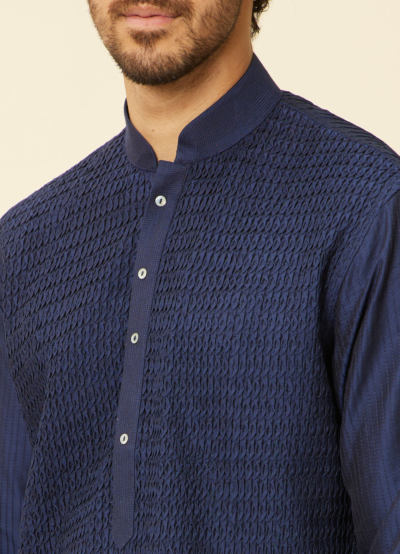 Twamev Men Dark Blue Stylish Kurta Pajama