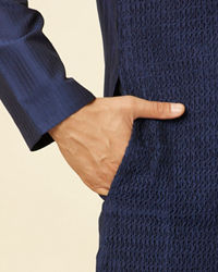 Twamev Men Dark Blue Stylish Kurta Pajama