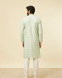 Twamev Men Light Blue Floral Buta Patterned Kurta Set