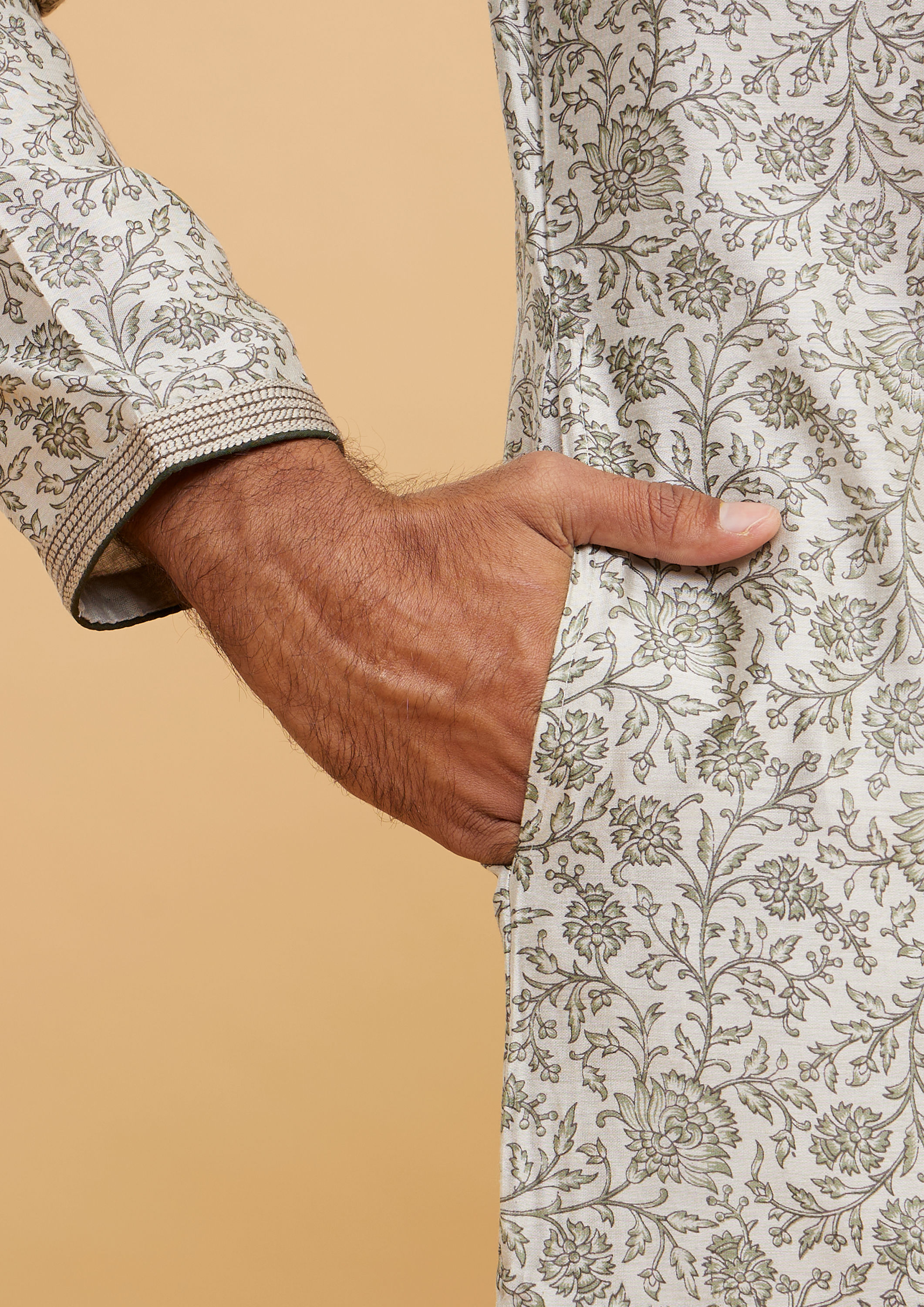 Twamev Men Pista Green Enchantment Kurta Pajama