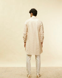Twamev Men Peach Sequin Radiance Kurta Set