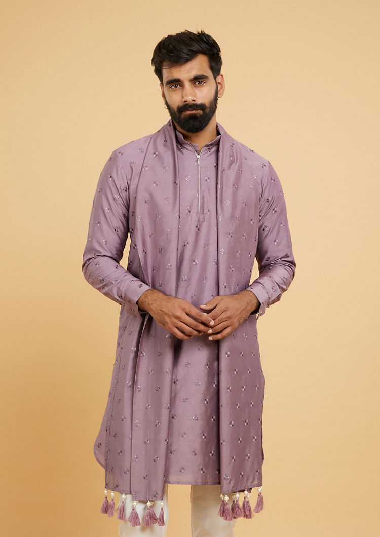 Twamev Men Twilight Teal Delight Kurta Pajama image number 0