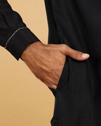 Twamev Men Black Splendour Kurta Pajama
