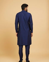 Twamev Men Elegant Dark Blue Kurta Pajama