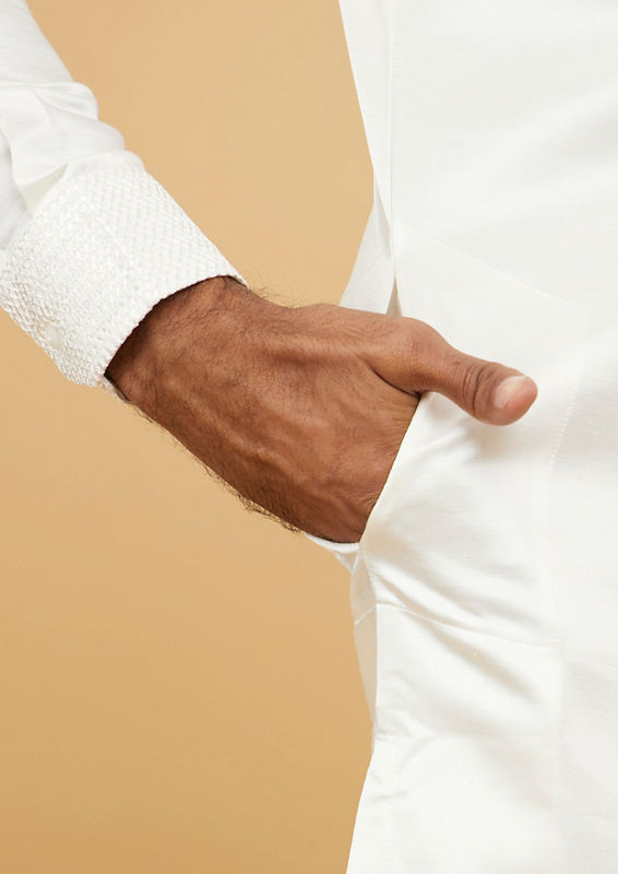 Twamev Men White Radiance Kurta Pajama