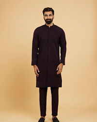 Twamev Men Radiant Wine Kurta Pajama