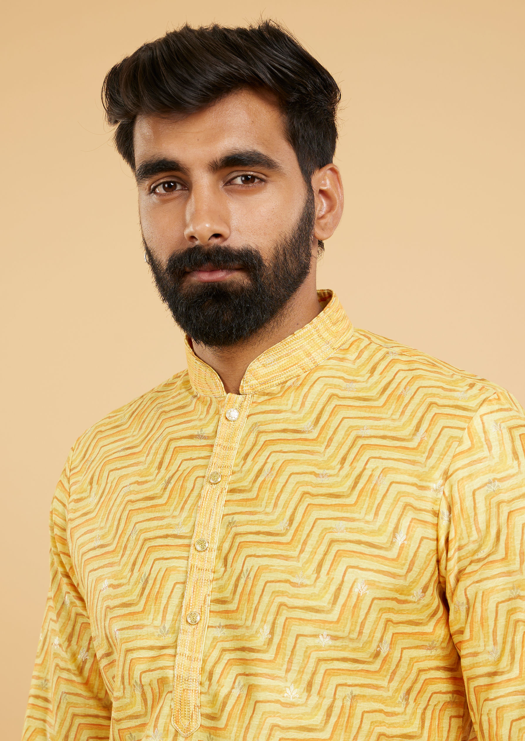 Twamev Men Sunshine Splendor Yellow Kurta Pajama