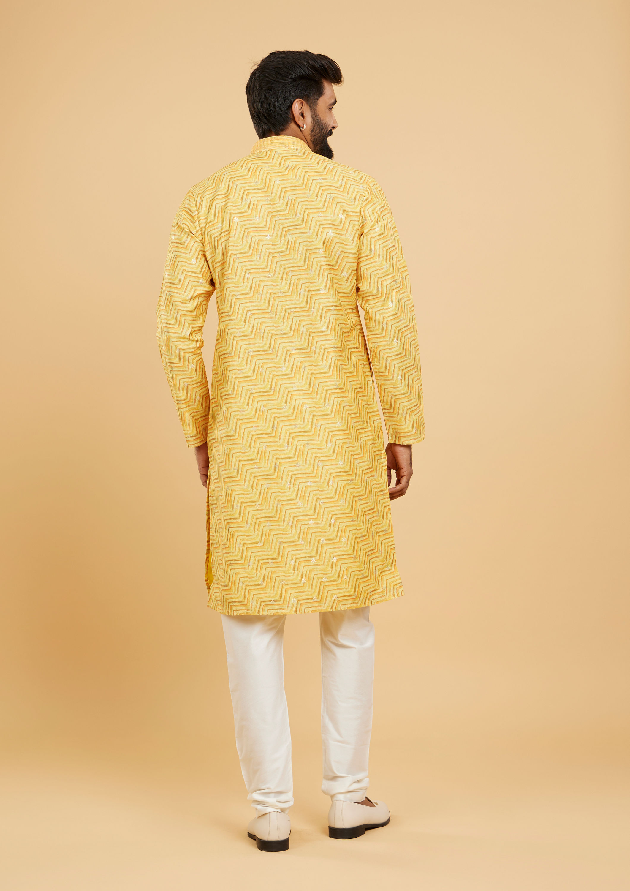 Twamev Men Sunshine Splendor Yellow Kurta Pajama