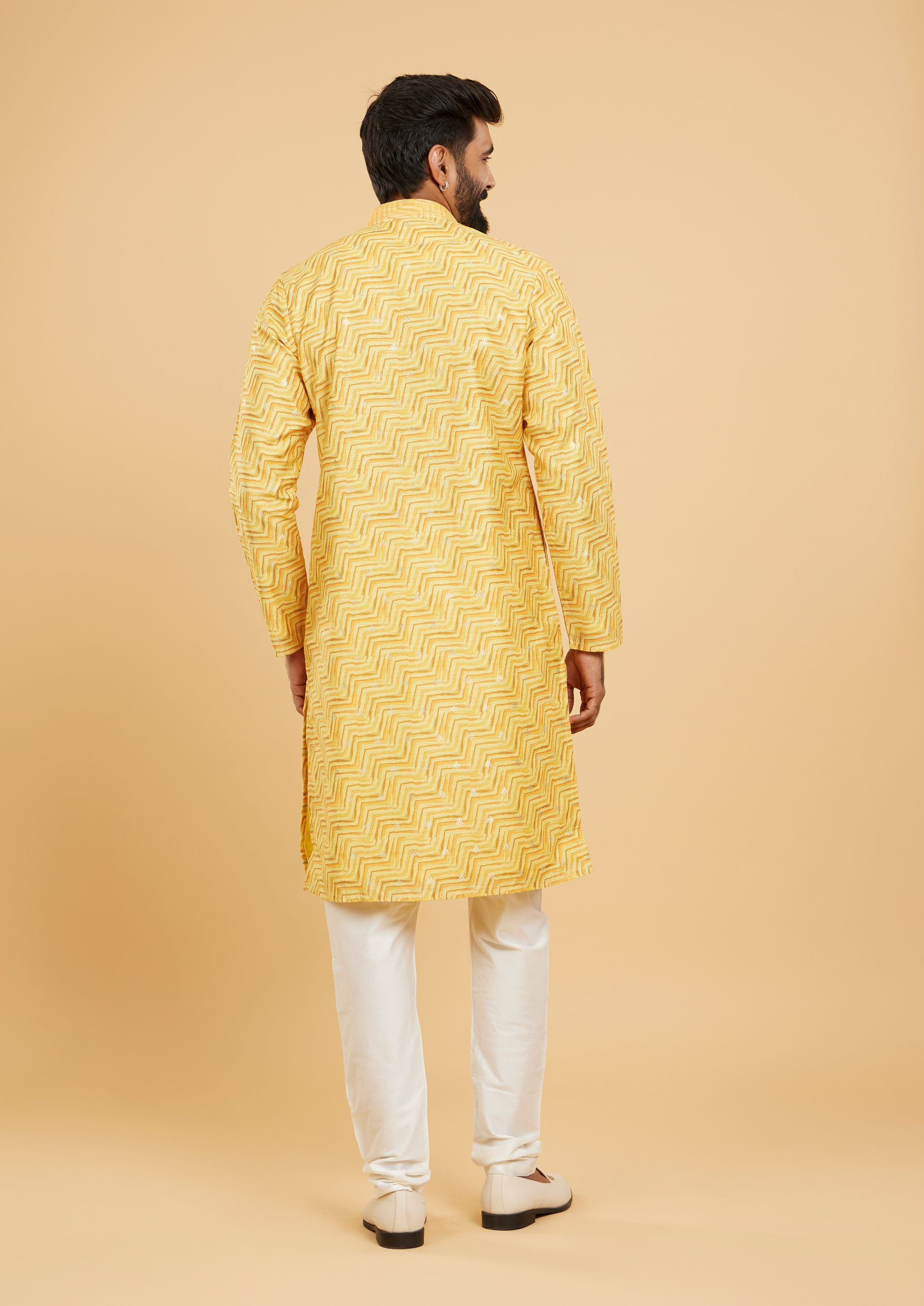 Twamev Men Sunshine Splendor Yellow Kurta Pajama