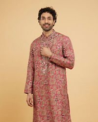 Twamev Men Magnificent Red Kurta Pajama