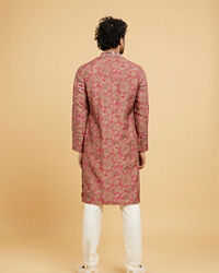 Twamev Men Magnificent Red Kurta Pajama