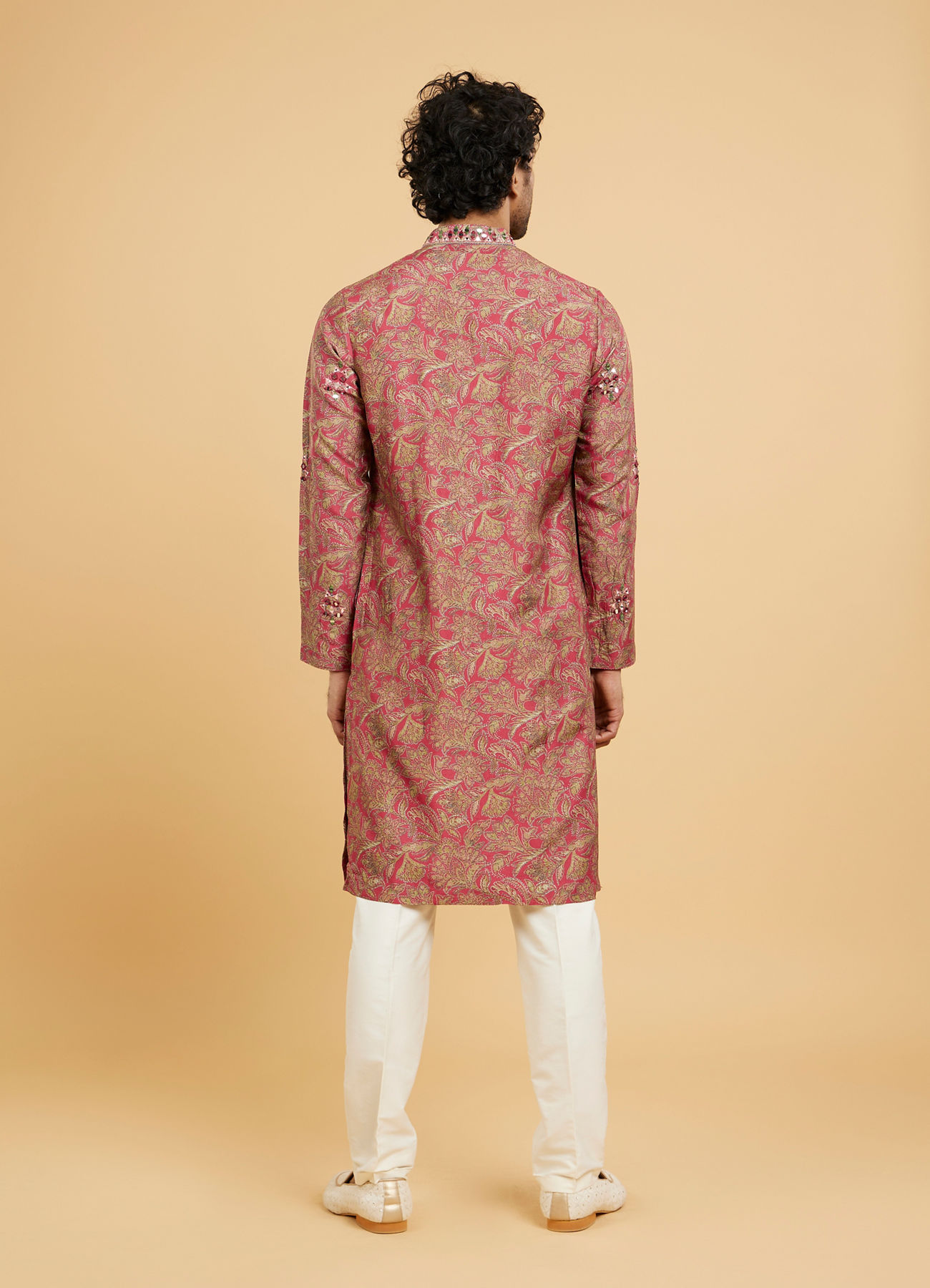 Twamev Men Magnificent Red Kurta Pajama