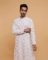Soft Lilac Leaf Printed Kurta Set