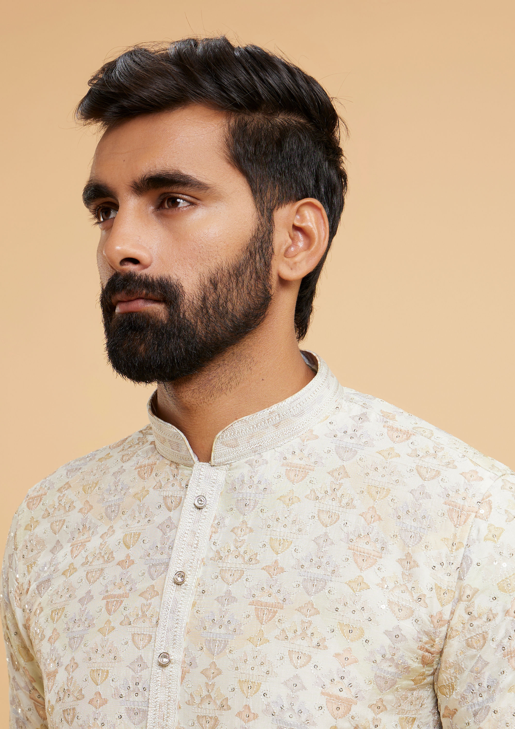 Twamev Men Pista Green Festive Kurta Pajama