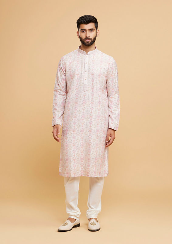 Twamev Men Elegant Pink Kurta Pajama