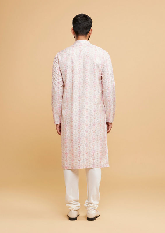 Twamev Men Elegant Pink Kurta Pajama