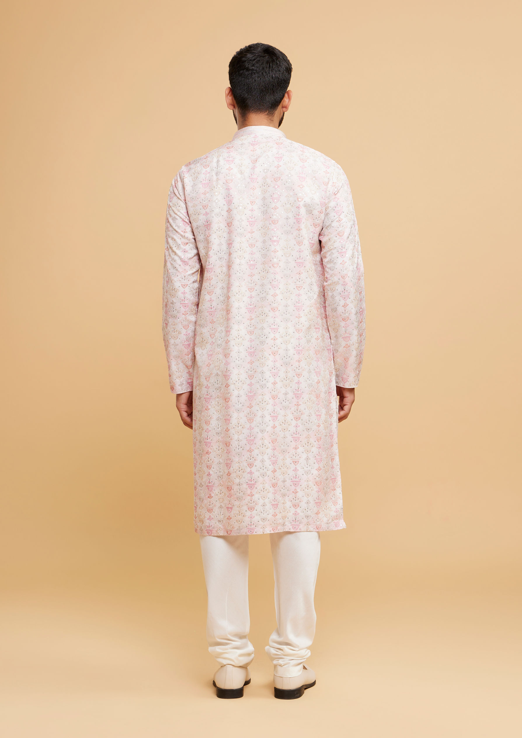 Twamev Men Elegant Pink Kurta Pajama